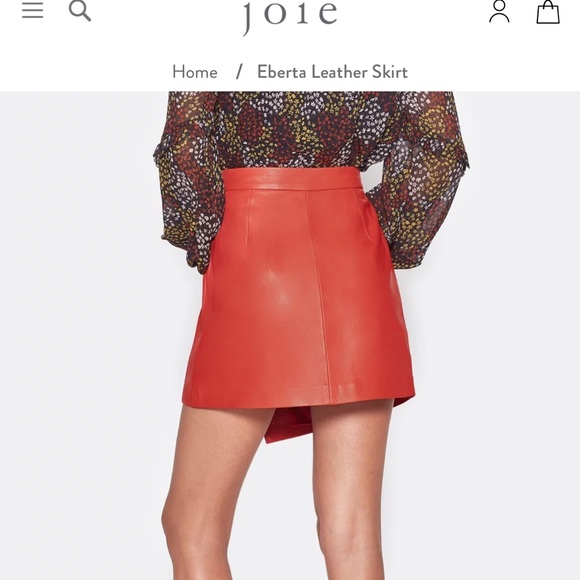 NWT Joie Eberta Leather Skirt - Picture 2 of 5